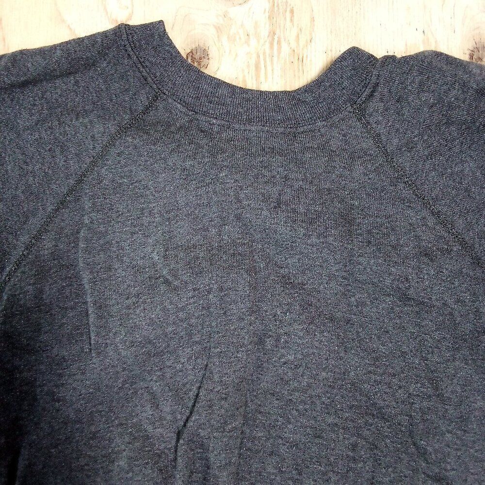 Vintage Tultex Blank Crewneck Sweatshirt Dark Heather Gray